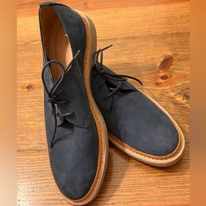 Clarks Men’s Navy Blue Nubuck Suede Oxford Dress Shoes 10 M Clark’s Lace Up